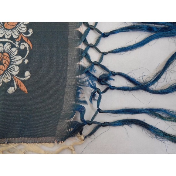 Vintage Silk Brocade Piano Scarf/Shawl - Picture 5 of 8